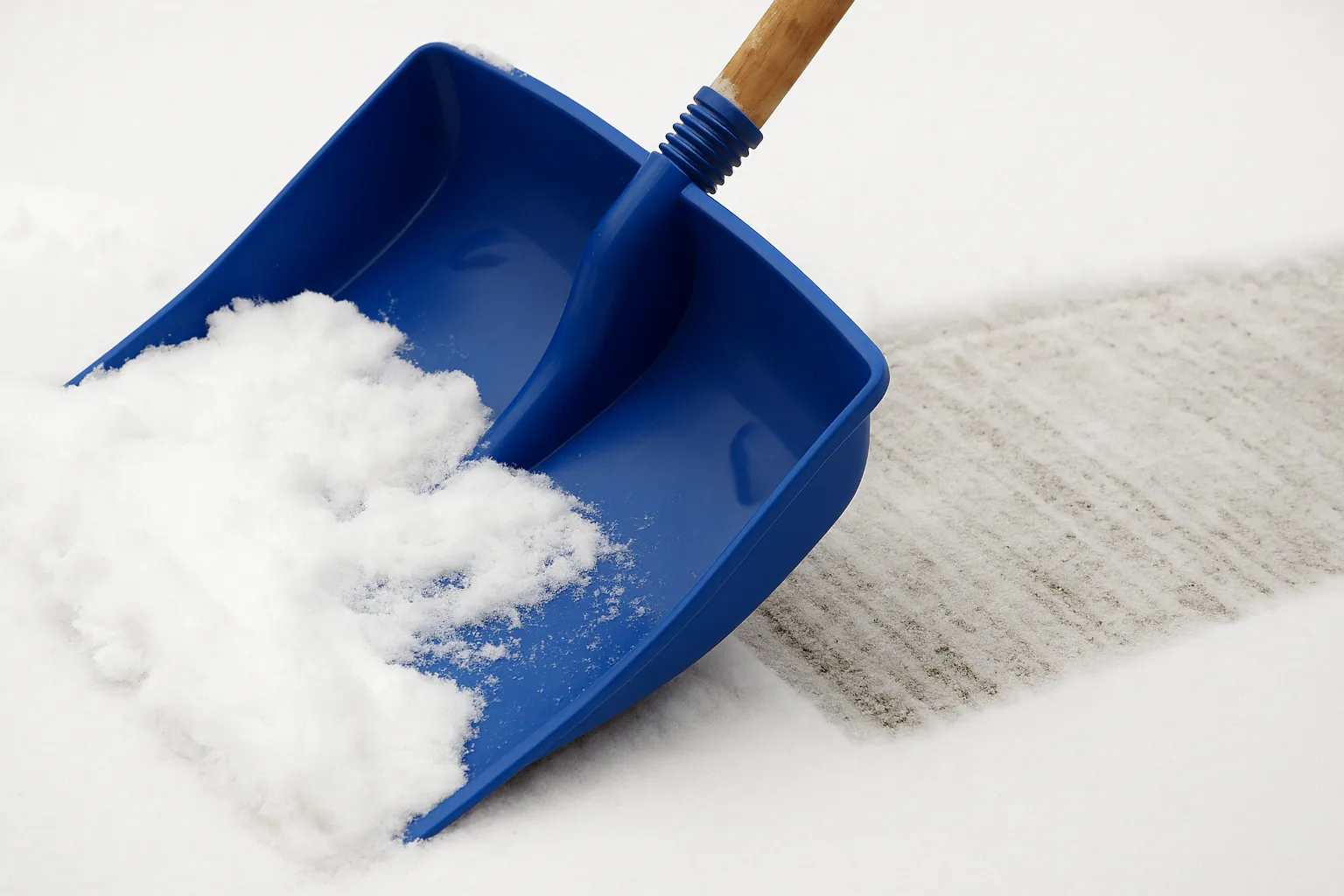 Schneeschaufel im Schnee